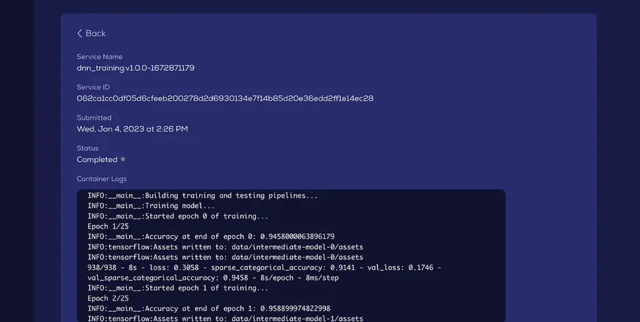 Docker logs are now available in the VALDI dashboard