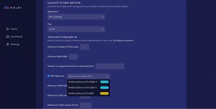 Find the perfect GPU for your task using VALDI’s new filtering options